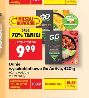 Danie wysokobiałkowe kurczak z ryżem Go Active