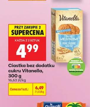 Ciastka bez dodatku cukru Vitanella