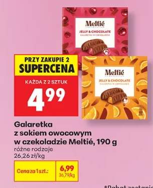 Galaretka z sokiem owocowym w czekoladzie wiśniowa Meltié +1 wariant