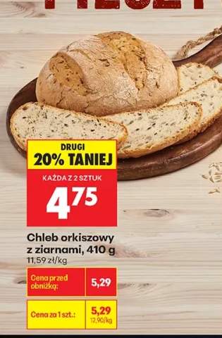 Chleb orkiszowy z ziarnami