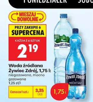 Woda źródlana Żywiec Zdrój niegazowana +1 wariant
