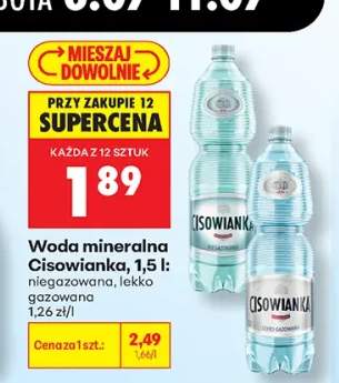 Woda mineralna Cisowianka niegazowana +1 wariant