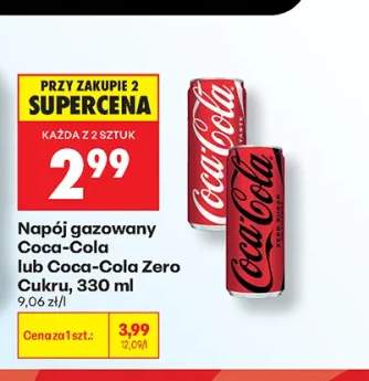 Napój gazowany Coca-Cola Zero Cukru +1 wariant