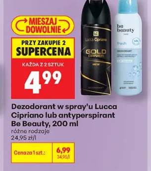 Dezodorant w spray'u Lucca Cipriano Gold Driver +1 wariant