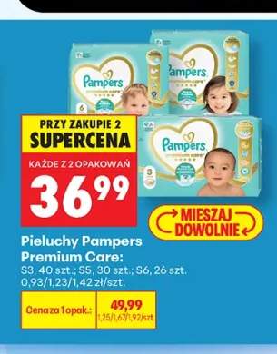 Pieluchy jednorazowe Pampers Premium Care S3 +2 warianty