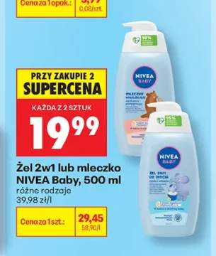Mleczko nawilżające Nivea Baby +1 wariant