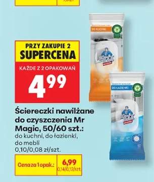 Ściereczki nawilżane do czyszczenia Mr Magic Do Kuchni +2 warianty