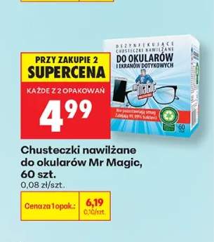 Chusteczki nawilżane do okularów Mr Magic