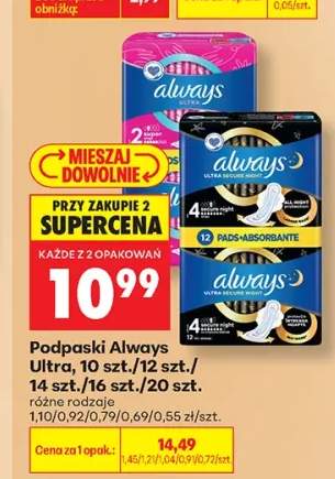 Podpaski Always Ultra