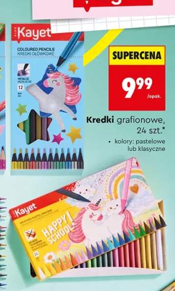 Kredki grafionowe pastelowe Kayet 24-pak +1 wariant