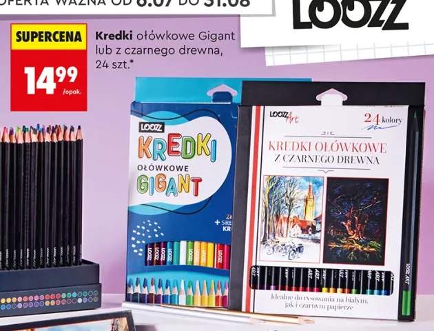 Kredki ołówkowe Gigant Loozz 24 szt. +1 wariant