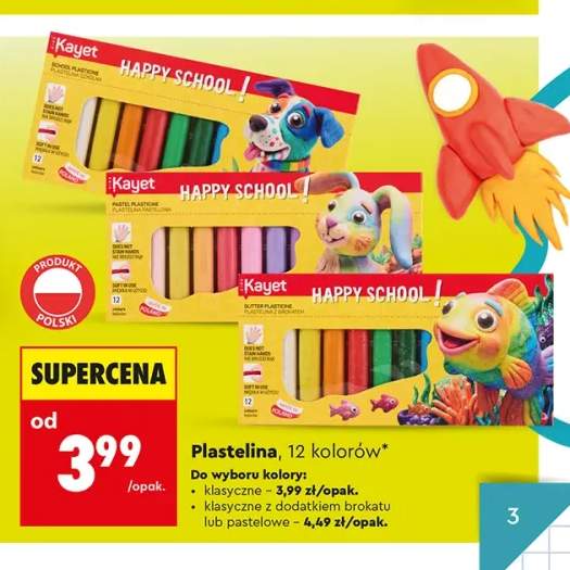 Plastelina klasyczna Kayet +2 warianty