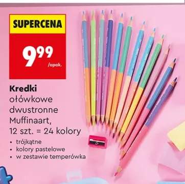 Kredki ołówkowe dwustronne Astra Muffinaart