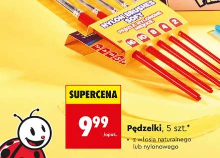 Pędzelki Astra z włosia naturalnego 5-pak +1 wariant
