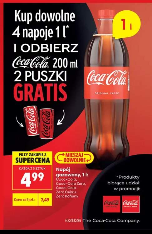 Napój gazowany Coca-Cola +2 warianty