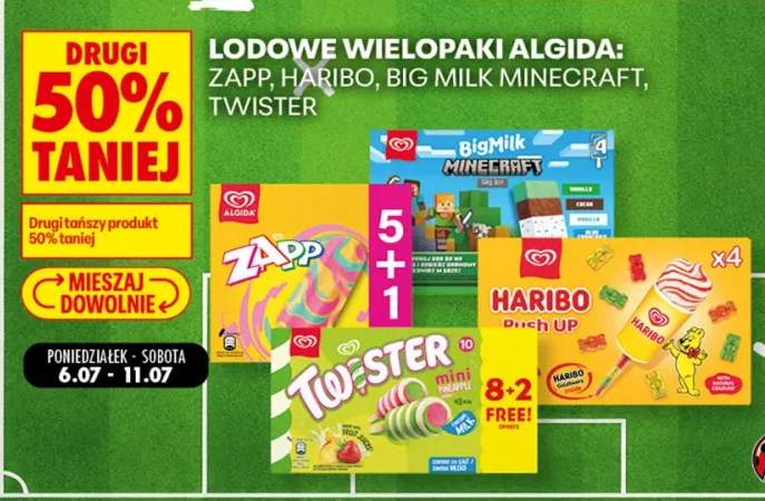 Lody Algida Zapp wielopak +3 warianty