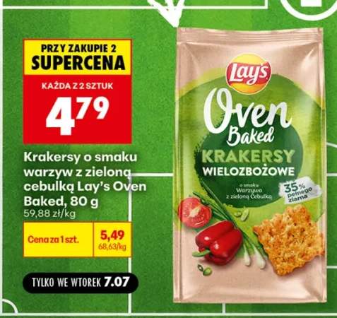 Krakersy o smaku warzyw z zieloną cebulką Lay's Oven Baked