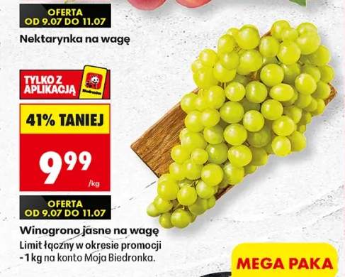Winogrono jasne na wagę