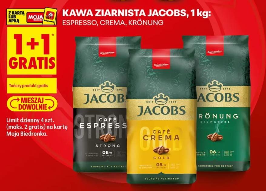Kawa ziarnista Jacobs Krönung +2 warianty
