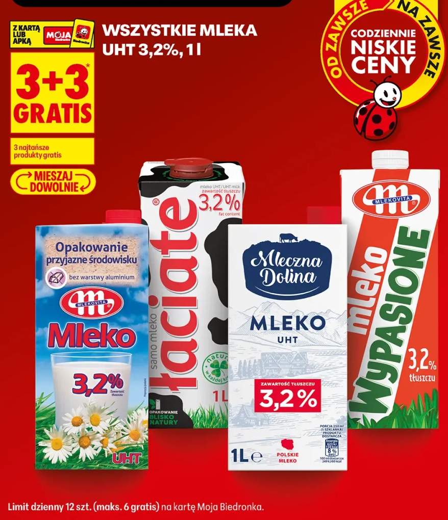 Mleko UHT 3,2% +4 warianty