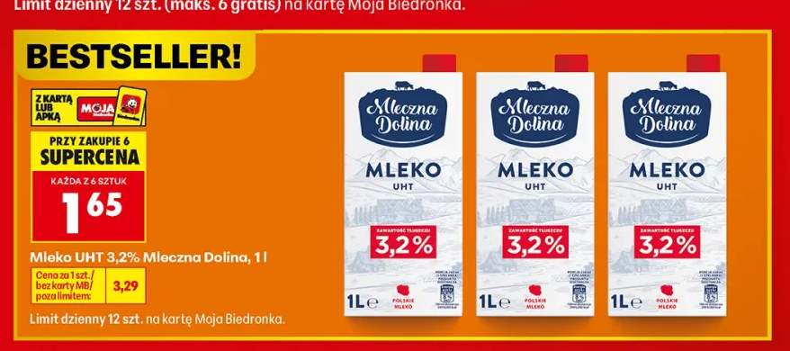 Mleko UHT 3,2% Mleczna Dolina
