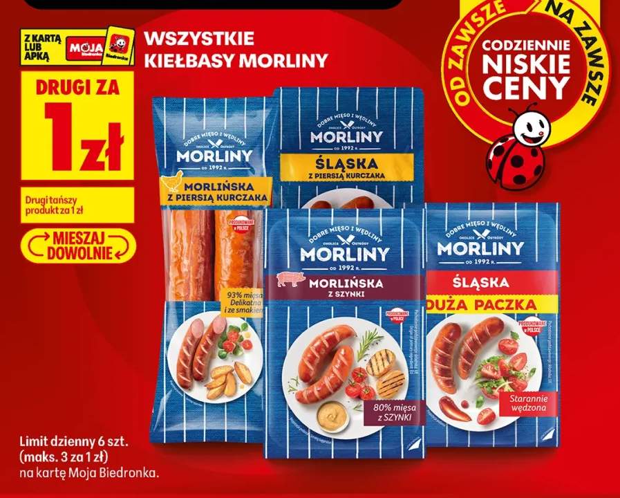 Kiełbasy Morliny +4 warianty
