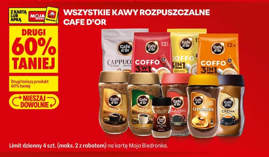 Kawy rozpuszczalne Cafe D'Or +8 wariantów
