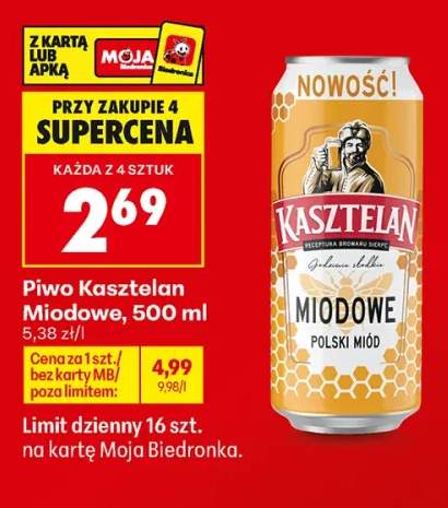Piwo Kasztelan Miodowe