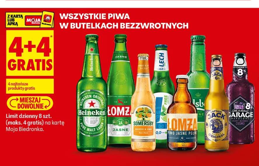 Piwa w butelkach bezzwrotnych +8 wariantów