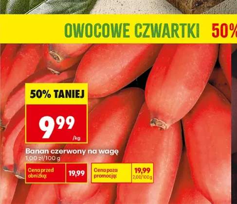 Banan czerwony na wagę