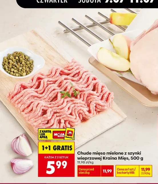 Chude mięso mielone z szynki wieprzowej Kraina Mięs