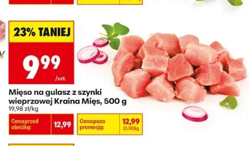 Mięso na gulasz z szynki wieprzowej Kraina Mięs
