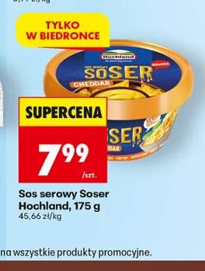 Sos serowy Soser Hochland Cheddar