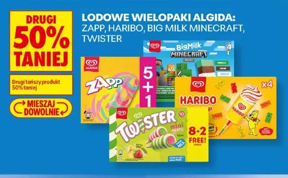 Lody 6-pak Algida Zapp +3 warianty
