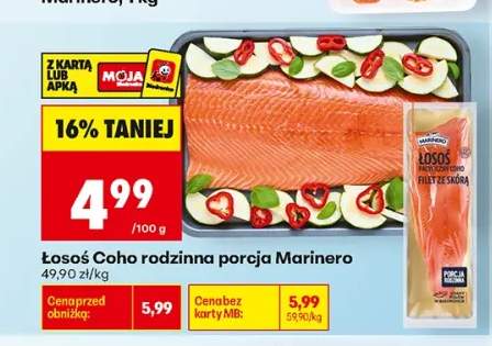 Łosoś Coho rodzinna porcja Marinero