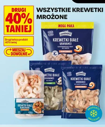 Krewetki mrożone +3 warianty