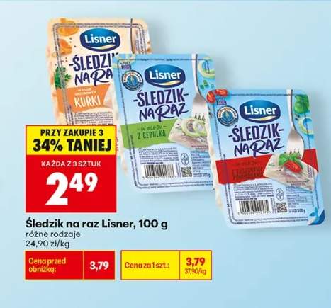 Śledzik na raz Lisner z kurkami +2 warianty