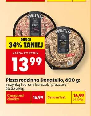 Pizza rodzinna z szynką i serem Donatello +1 wariant