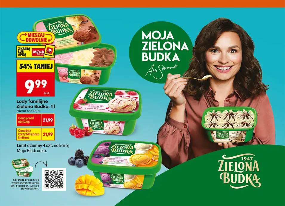 Lody familijne Zielona Budka Czekoladowe Waniliowe Truskawkowe +3 warianty