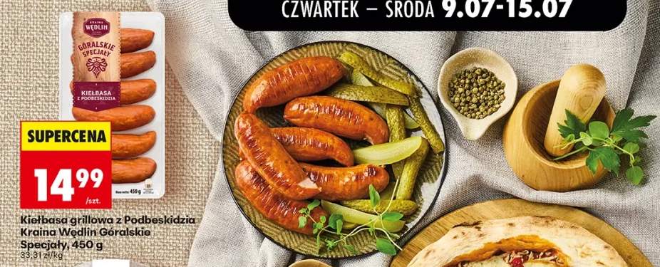 Kiełbasa grillowa z Podbeskidzia Kraina Wędlin Góralskie Specjały