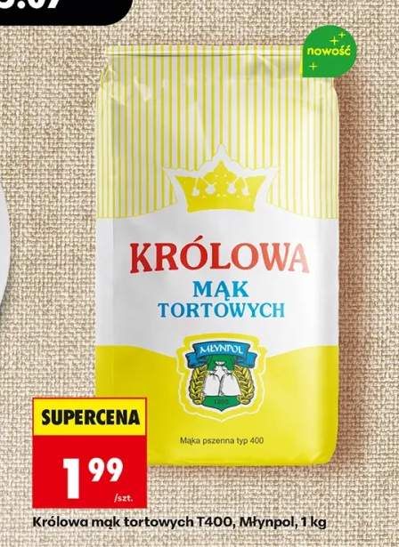 Mąka pszenna tortowa Królowa T400