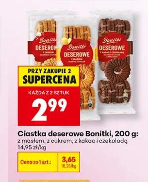 Ciastka deserowe Bonitki z masłem +2 warianty
