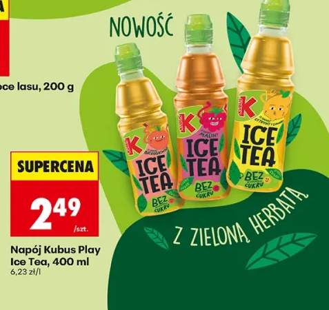 Napój Kubuś Play Ice Tea Malina +2 warianty