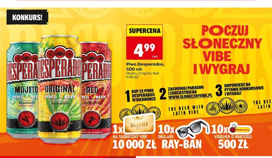 Piwo Desperados Mojito +2 warianty