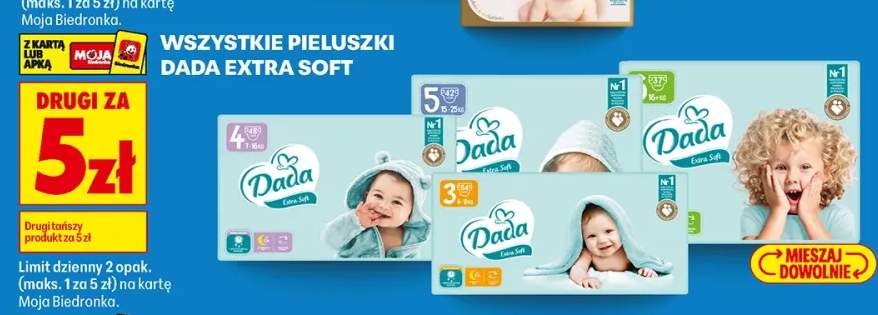Pieluszki Dada Extra Soft +4 warianty