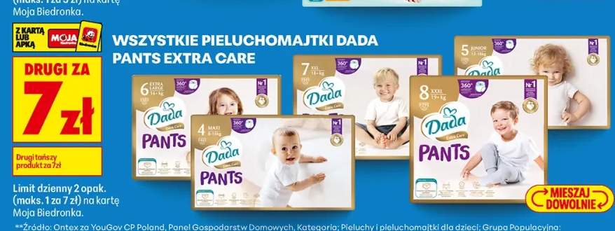 Pieluchomajtki Dada Pants Extra Care +4 warianty