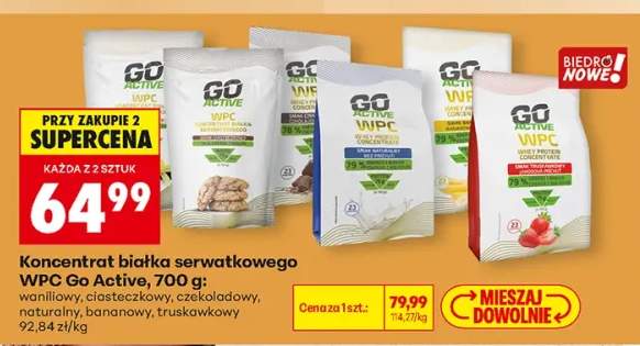 Koncentrat białka serwatkowego WPC Go Active waniliowy +5 wariantów