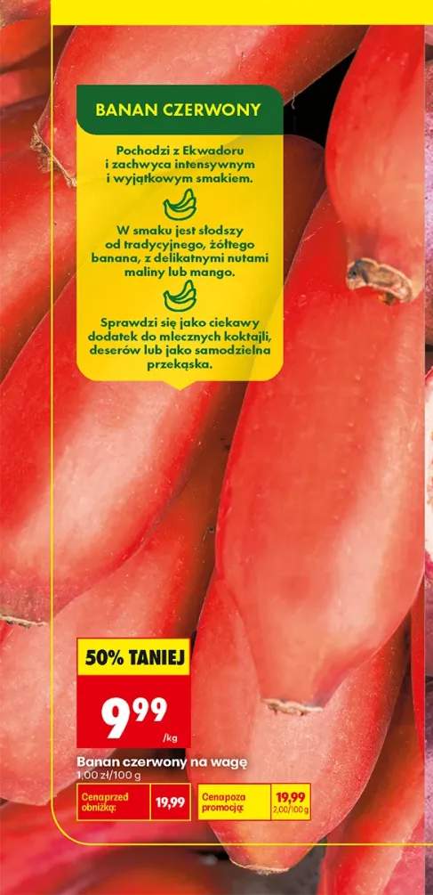 Banan czerwony na wagę