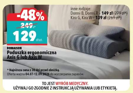 Poduszka ergonomiczna Domaison Axis W +5 wariantów