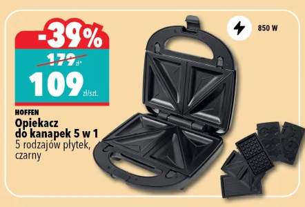 Opiekacz do kanapek 5 w 1 Hoffen czarny